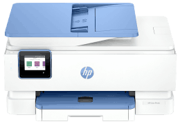 Impresora HP Envy Photo 7931, color blanco y azul
